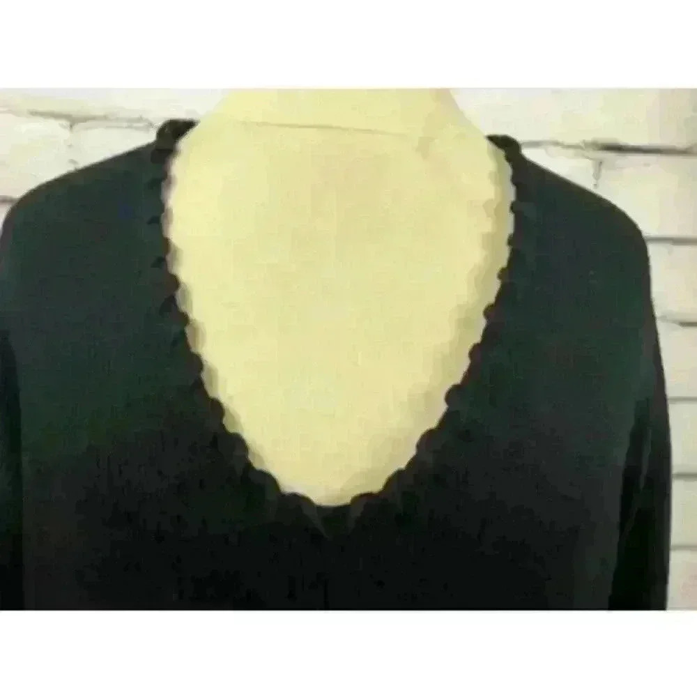 Balenciaga Knit Wool Women's Size 40 Black Long Sleeve Sweater Twist Collar - Picture 2 of 10